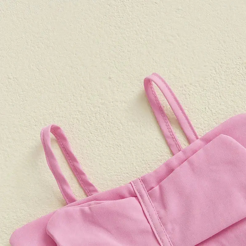 Adorable Baby Girl Sleeveless Top and Shorts Set with Cute Butterfly Print for Summer Outfit 2 Pieces Set - Lootquake