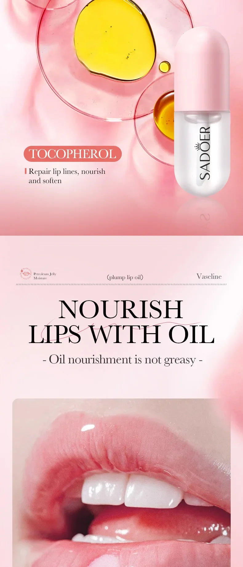 Huile essentielle repulpante pour les lèvres Soin des lèvres instantané et sexy Nourrissant Antirides Hydratant Brillant à lèvres repulpant ultime Sérum Cosmétiques