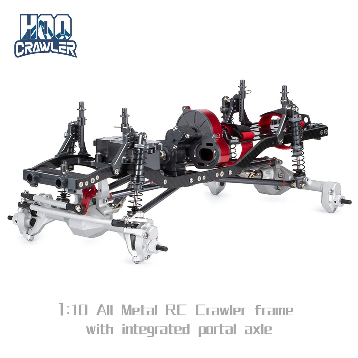 313mm Wheelbase All Metal Chassis Kit with Portal Axle Carbon Rails for 1/10 RC Crawler SCX10 Rock Off Road Truck Rigs - Lootquake