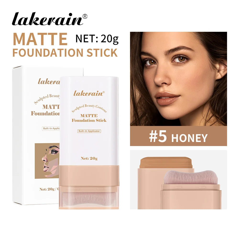 Base de maquillaje en barra, bálsamo, suero, potenciador del tono de la piel, base de maquillaje en barra, suave, voluminizador, alta cobertura, base de maquillaje en barra bronceadora de viaje.