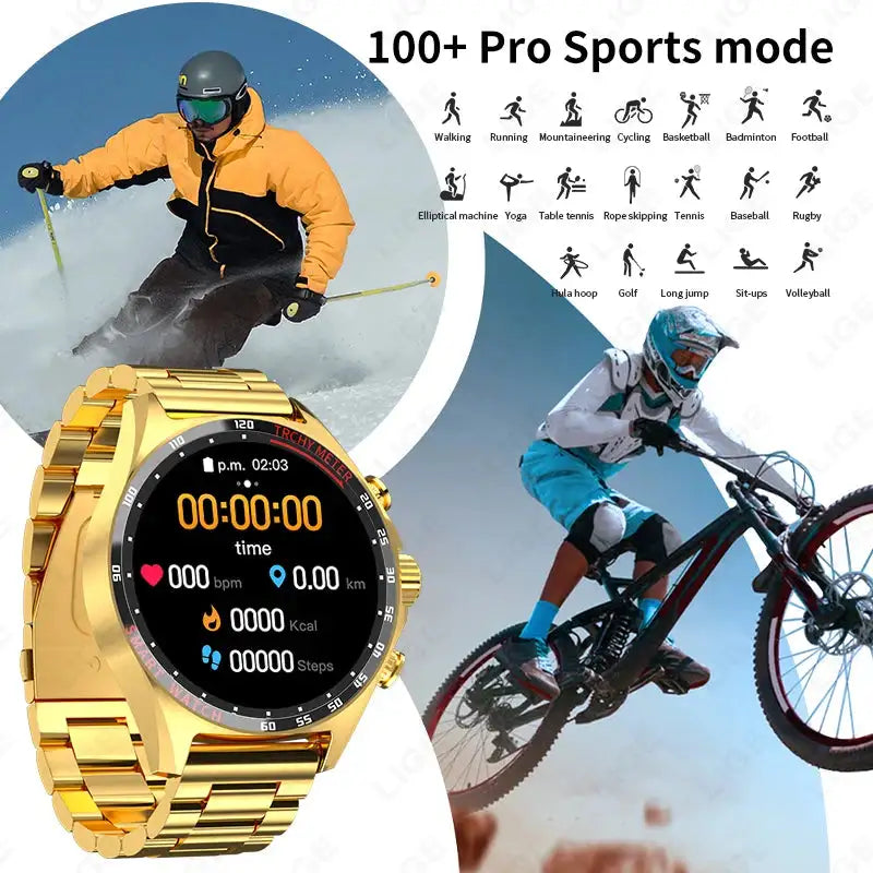 2024 New Outdoor Sports GPS Smart Watch Men Bluetooth Call HD Smartwatch Health Monitoring Compass IP68 Waterproof Watches Men - Lootquake