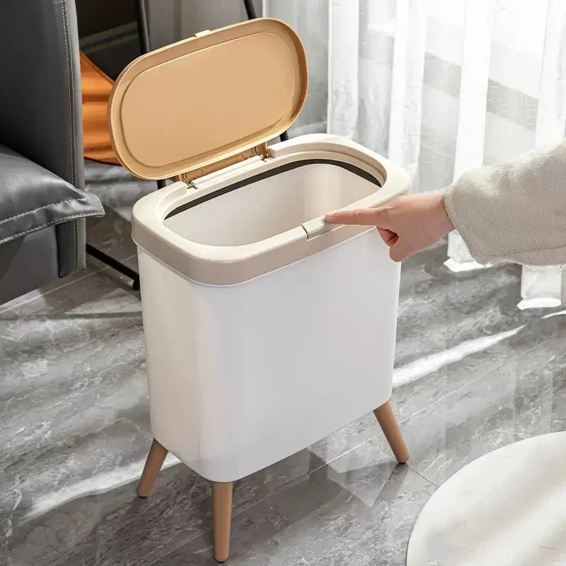 Kitchen Bathroom Living Room Office Bedroom Household Trash Can Small Medium Large Size Waste Bin with Lid