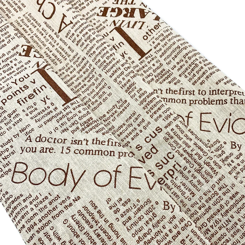 Tela estampada de periódico, tela acolchada de algodón y lino para costura DIY, mantel, cojín, mantel individual, bolsa de almacenamiento, materiales para manualidades