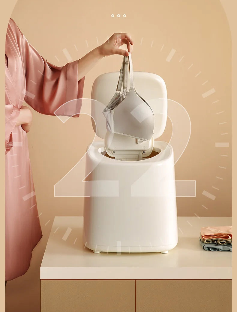 Mini machine à laver portable entièrement automatique, séchage domestique intégré pour sous-vêtements