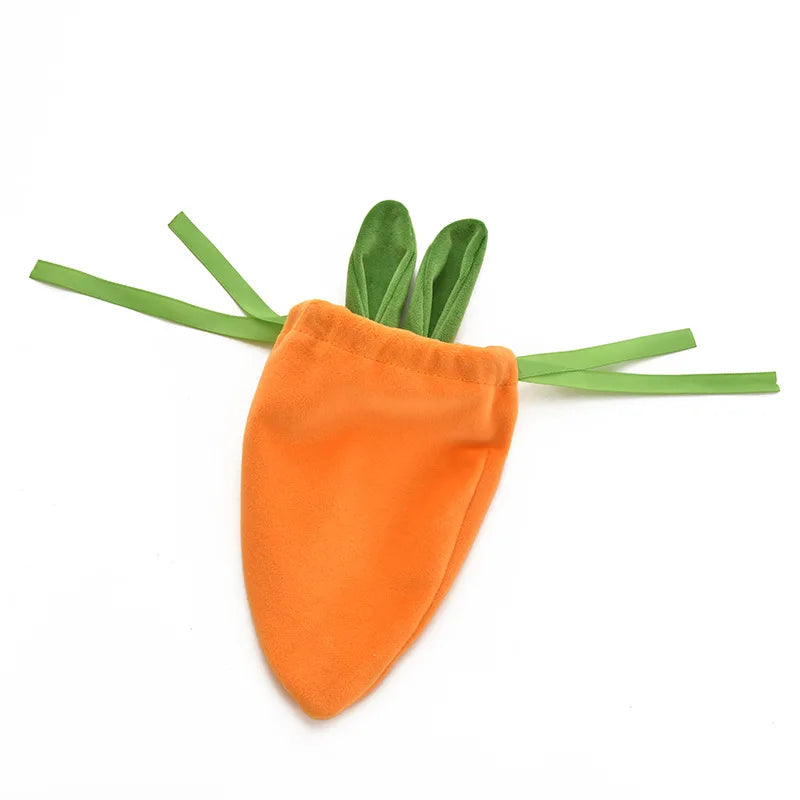 2024 Easter Velvet Gift Bag Easter Carrot Velvet Jewelry Basket Easter Rabbit Ear Candy Bags With Drawstring For Party Supplies - Lootquake
