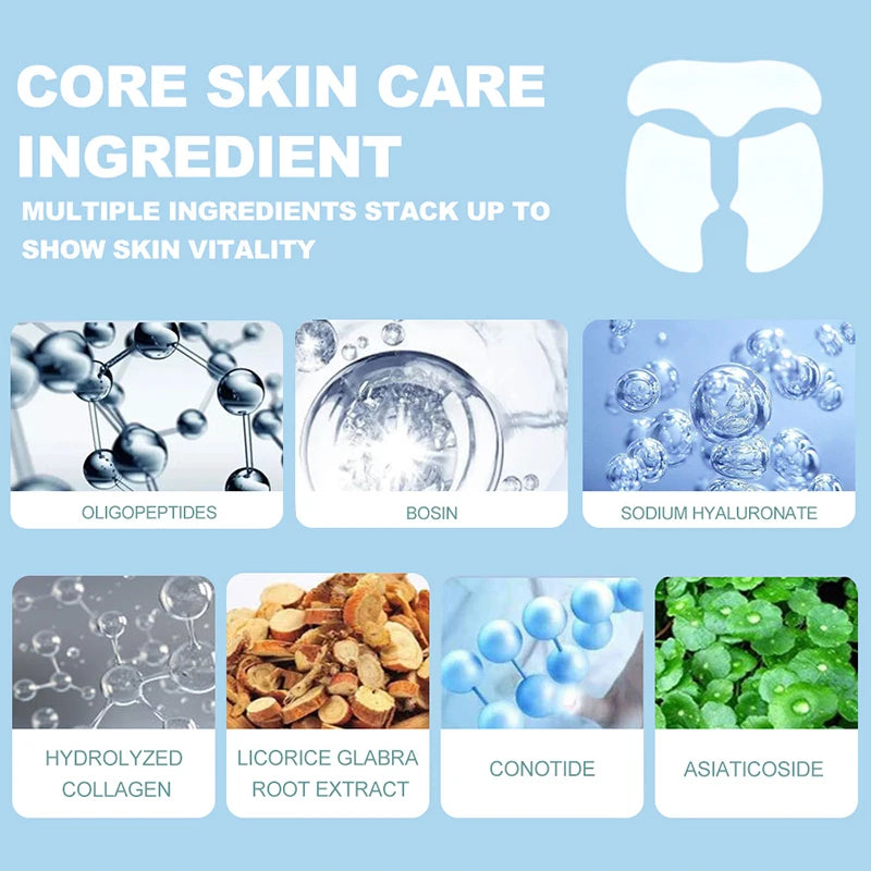 Mascarilla facial soluble de colágeno en papel, 3 unidades por bolsa, antiedad, hidratante, hidrolizada, reafirmante, lifting facial.