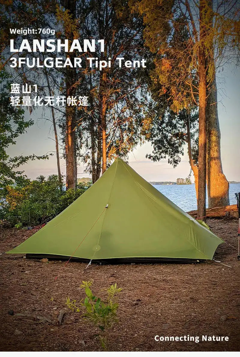 3F UL Gear Lanshan1 Ultralight Tent 3/4 Season Portable Backpacking Tent for 1p Double Layer Tent for Camping, Climbing, Hiking - Lootquake