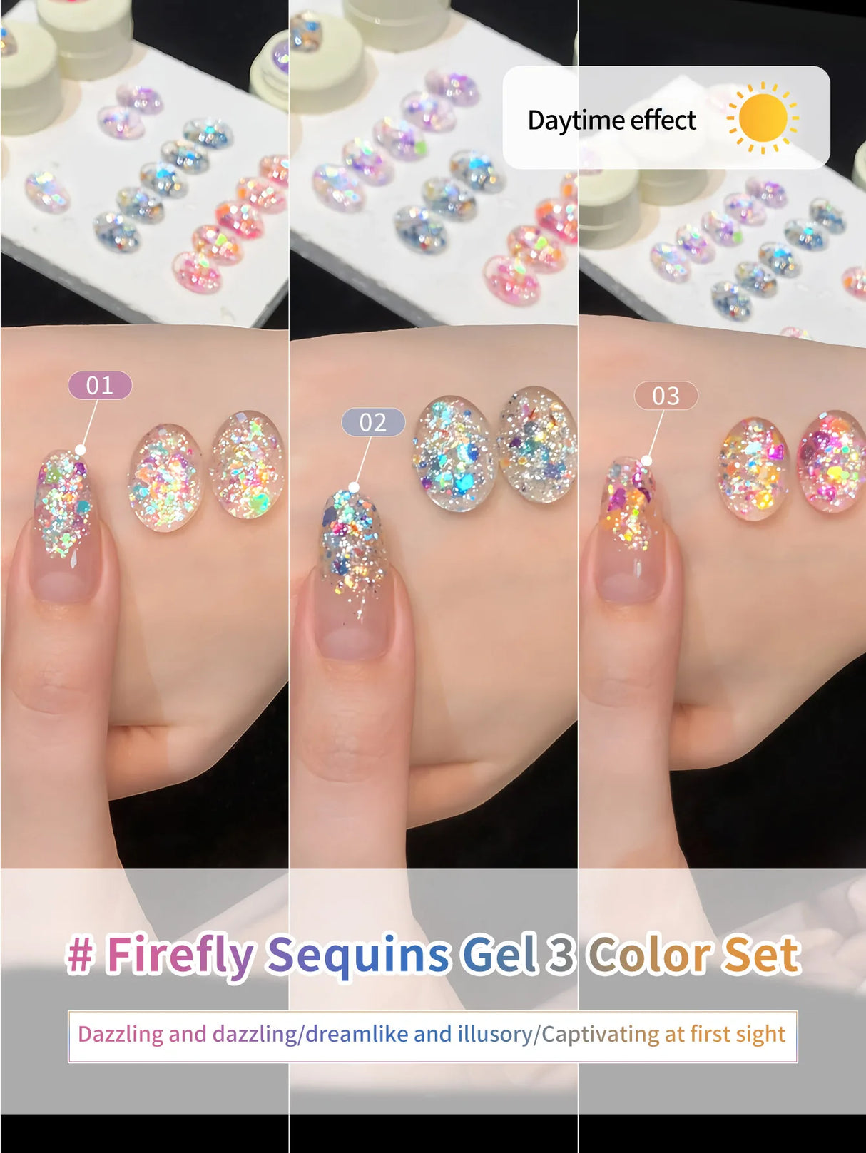 5g Fluorescent Disco Iuminous Sequin Gel Nail Polish Neon Ultraviolet LED Nail Gel Soak Off Gel Varnish Luminous Nail Art Gel