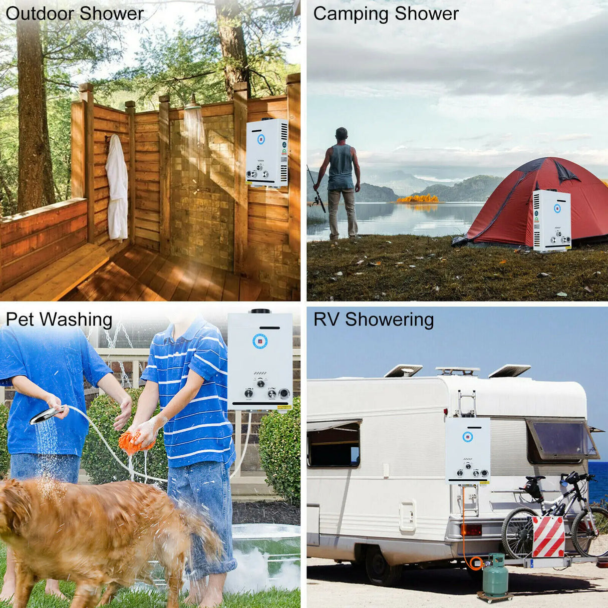 Chauffe-eau instantané au propane 6 L/8 L/10 L/12 L/16 L/18 L en acier inoxydable, chauffe-eau instantané au gaz de pétrole liquéfié 36 kW