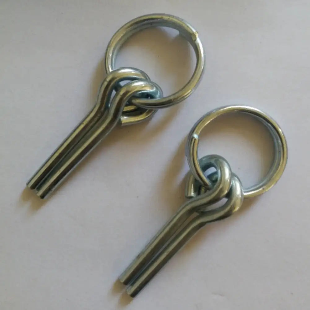 2Pcs Awning Tent Poles Nail Rings with 3.2CM Double Needle Metal Pins for Outdoor Camping Hiking Fishing Travel Tent Accessories - Lootquake