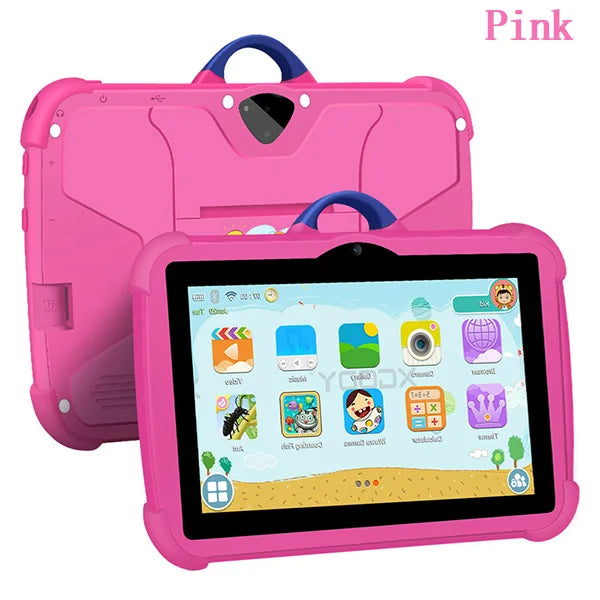 Tablette 7 pouces pour enfants, version internationale, 5G, double caméra BOW, Wi-Fi 5G, quadruple cœur, 4 Go de RAM, 64 Go de ROM, cadeaux pour enfants, 4 000 mAh