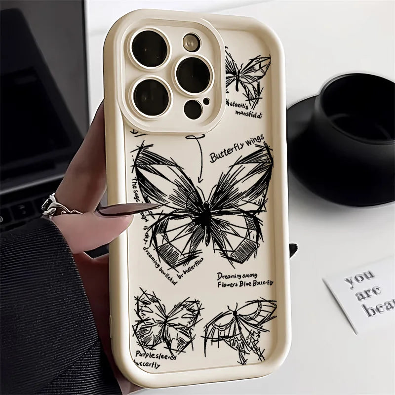 Funda estética de mariposa para iPhone