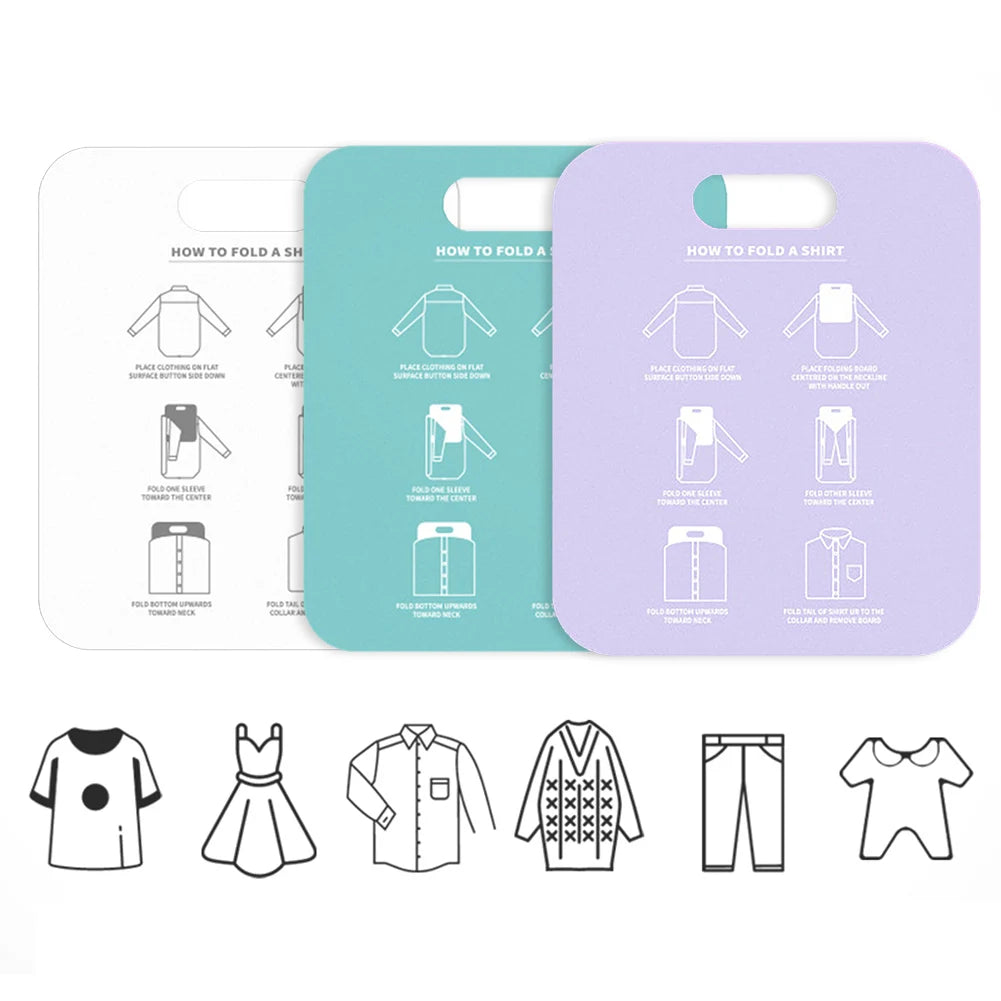 Planche à plier les vêtements en plastique 68 cm/48 cm, durable, pour enfants, facile et rapide, pour plier les chemises, outil de rangement à domicile pour enfants