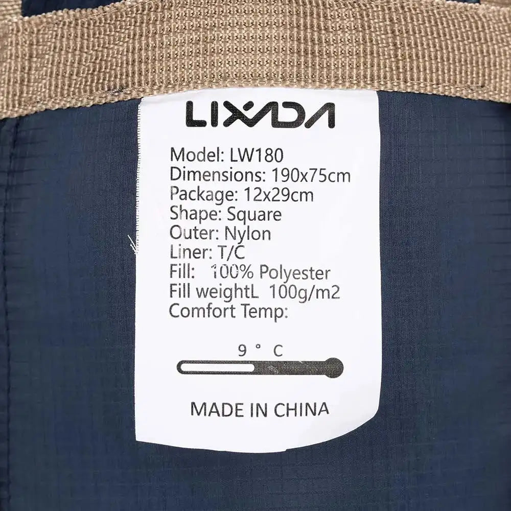 Saco de dormir portátil para exteriores Lixada de 190 x 75 cm, para acampar, viajar, senderismo, multifunción, ultraligero, 680 g, para mochileros.