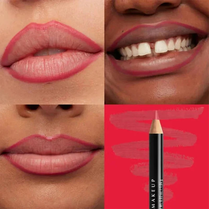 Lápiz labial fino color piel mate cremoso, duradero, resistente al agua, voluminizador, tinte labial, delineador de labios marrón natural, maquillaje profesional.