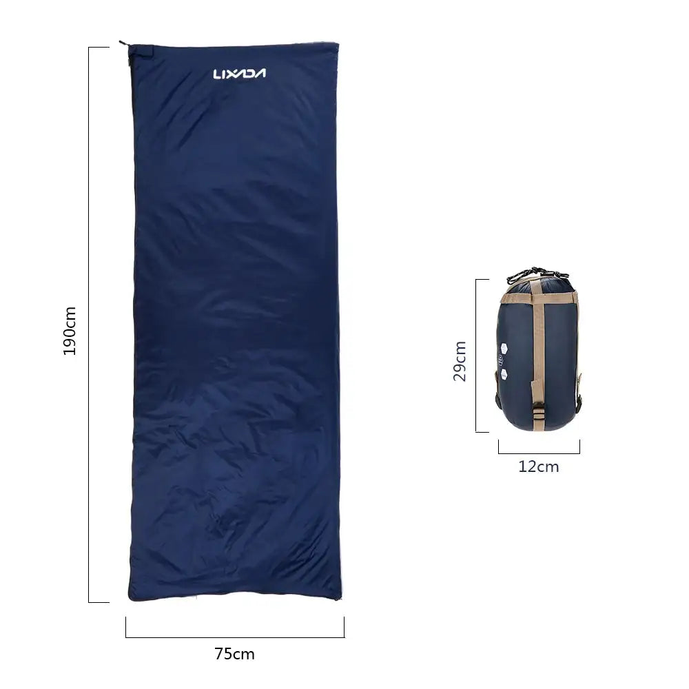 Saco de dormir portátil para exteriores Lixada de 190 x 75 cm, para acampar, viajar, senderismo, multifunción, ultraligero, 680 g, para mochileros.
