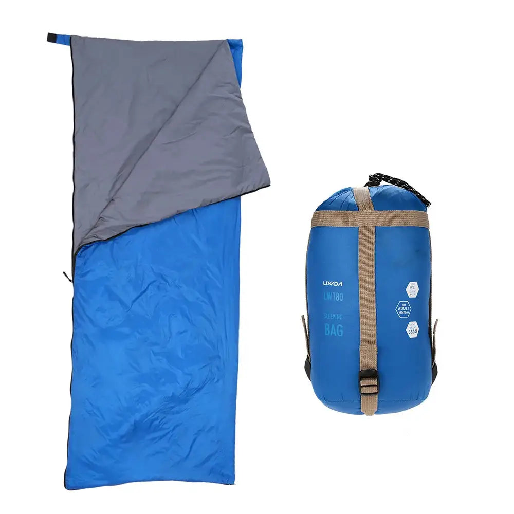 Saco de dormir portátil para exteriores Lixada de 190 x 75 cm, para acampar, viajar, senderismo, multifunción, ultraligero, 680 g, para mochileros.