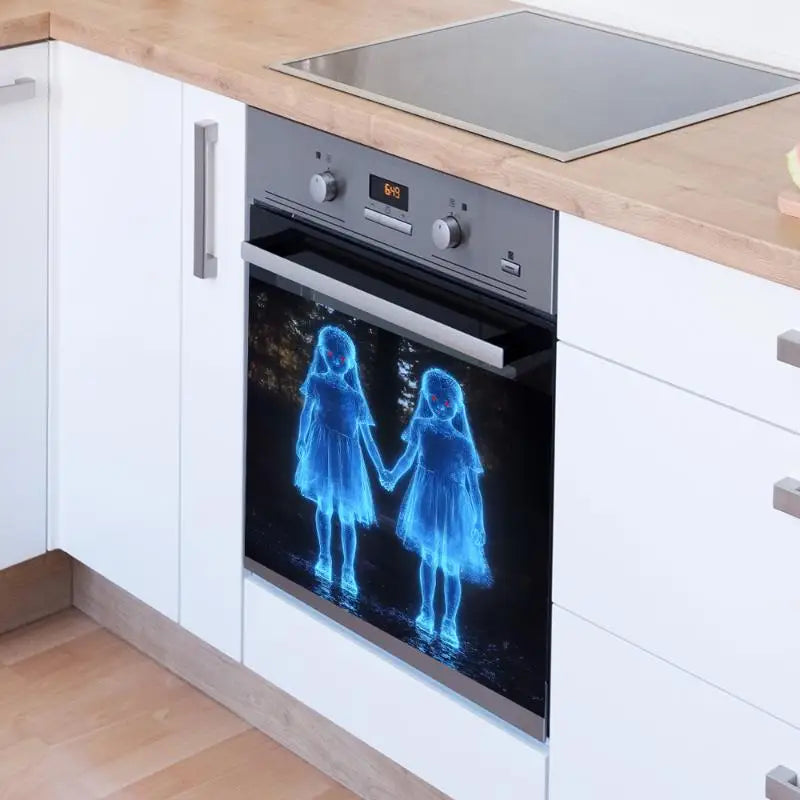 Pegatina de Halloween de chica de la mano, fantasma aterrador, para armario de cocina, ventanas, puertas, decoración de pared, decoración del hogar