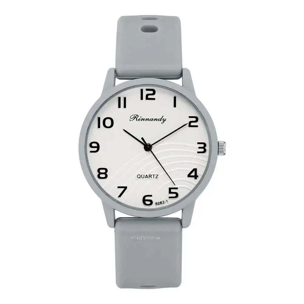 Fashion Lady Hot Sales Watches Leisure Grey Digital Simple Women Quartz Watch Sports Silicone Strap Ladies Clock Wristwatches - Lootquake