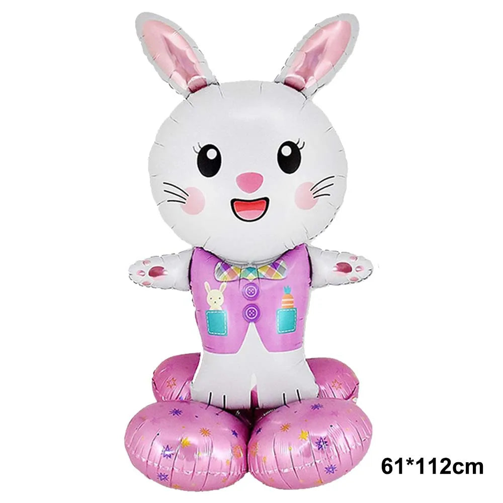 Easter Bunny Inflatables Balloon Decorations Standing Carrot Balloons Cute Carrot Rabbit Happy Easter Party Birthday Decorations - Lootquake