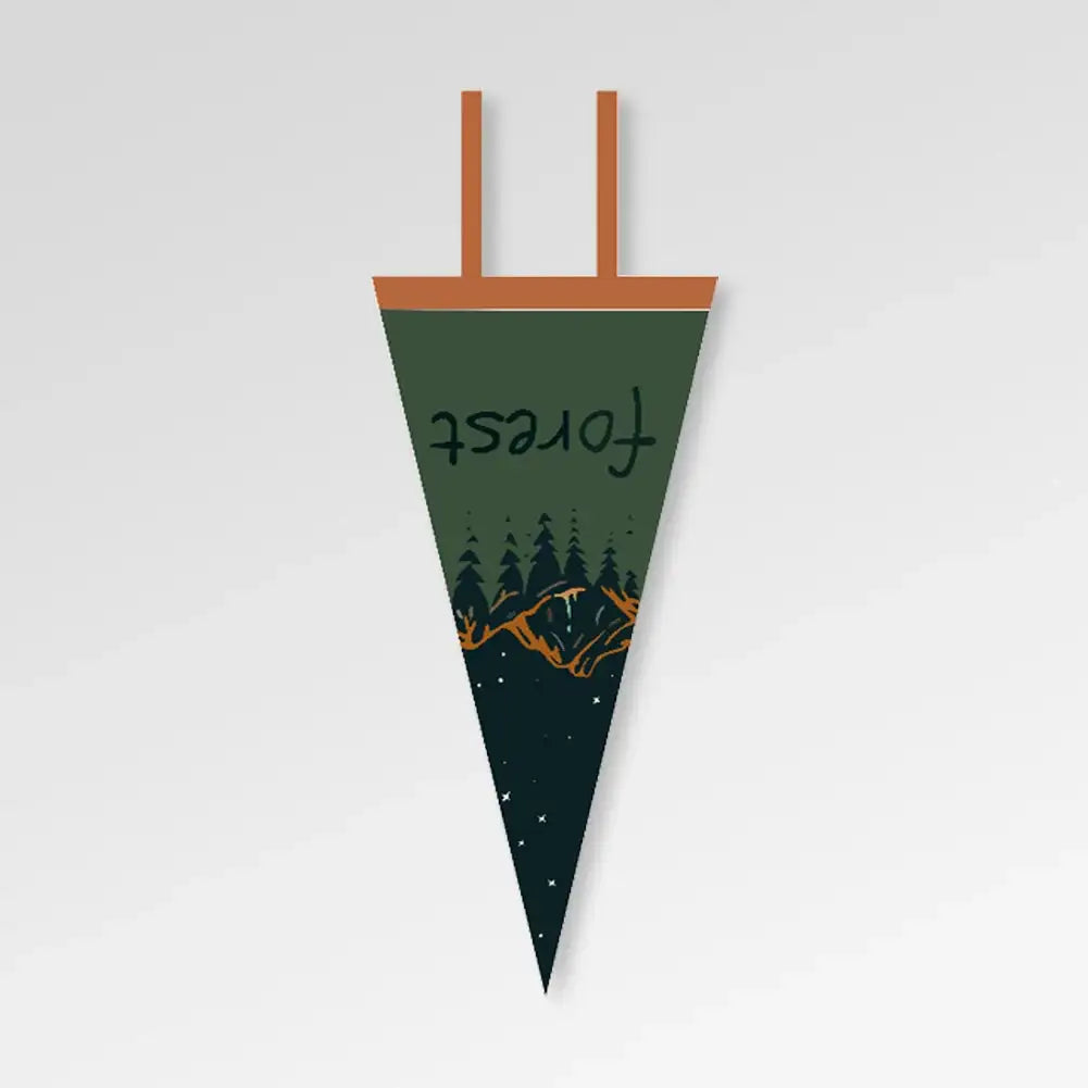 Outdoor Camping Tent Pennant Flags Picnic Canopy Atmosphere Decorations Camp Hanging Flags Holiday Scene Felt Bunting - Lootquake