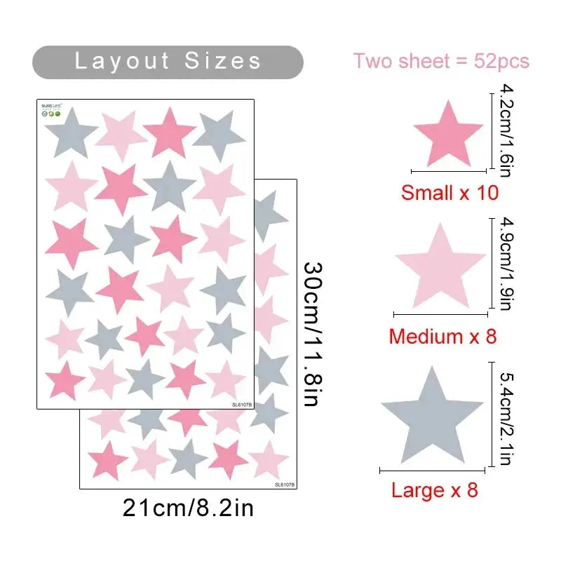 Cartoon Teddy Bear Tent Stars Wall Stickers for Kids Room Nursery Baby Room Decoration Wall Decals Room Interior - Lootquake