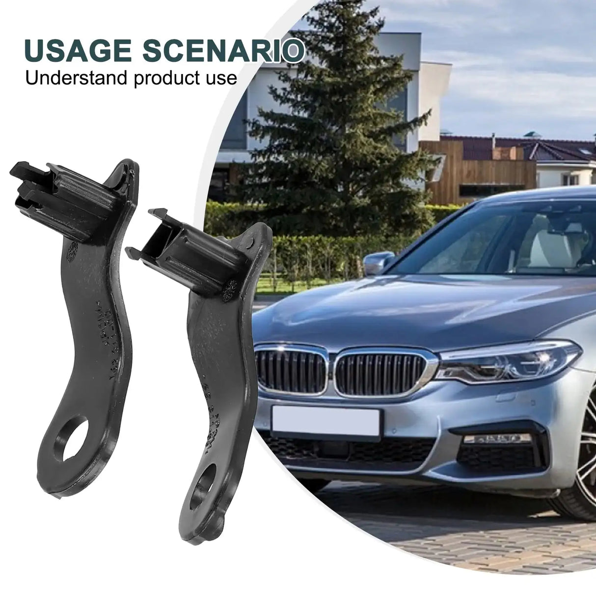 2Pcs Car Front Headlight Headlamp Repair Kit Bracket Clip For BMW 5 Series E60 E61 2003-2010 63126949633 63126949634 - Lootquake