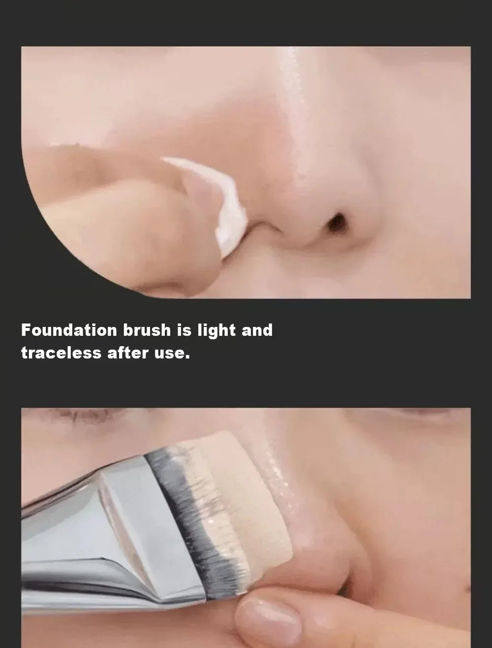 Flat-head Foundation Brush Ultra-thin Flat Brush Head Traceless Mask Brush Mixed Foundation Cream Makeup Brushes