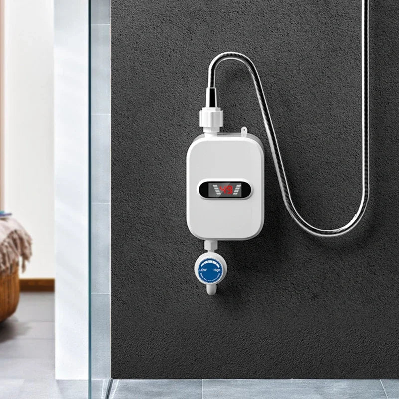 Chauffe-eau électrique instantané 3 500 W pour salle de bain, robinet de chauffage, chauffe-eau instantané en 3 secondes, pommeau de douche