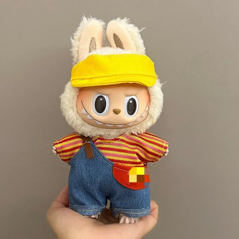 Ensemble de vêtements pour poupées Labubu V1/V2, ensemble de pantalons à bretelles, jupe mignonne, salopette, accessoires, jouets pour enfants, cadeaux