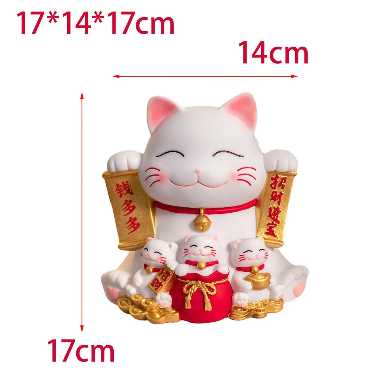Maneki Neko Cat Piggy Bank Animal Statue Cat Figurine Piggy Bank for Chinese New Year Gift Home Decoration Easter Gifts Kids - Lootquake