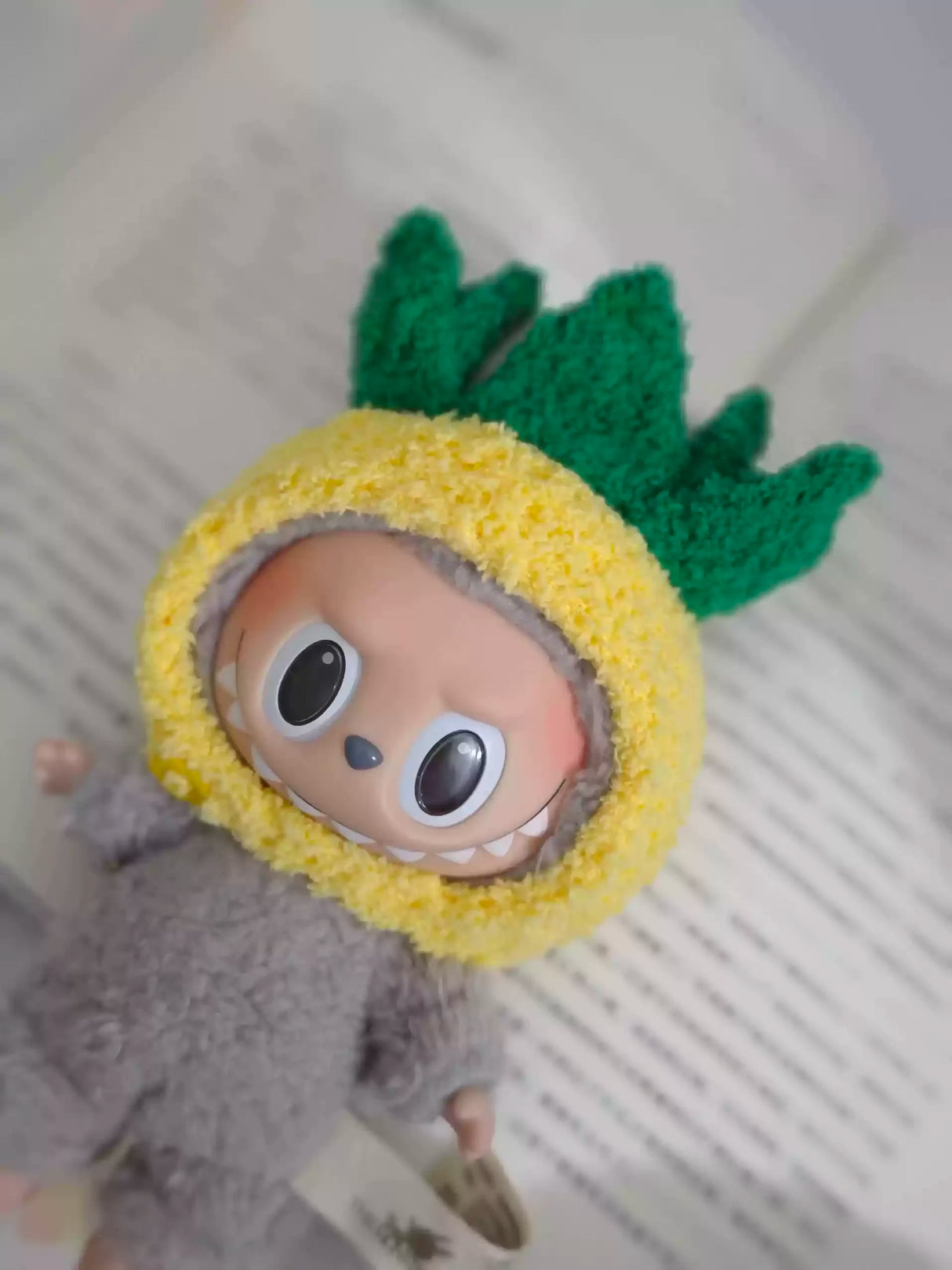 Colgante de muñeca Labubu, ropa de muñeca de goma, rabubu v2v1, sombrero con forma de corazón, macarrón, 17 cm y 15 cm