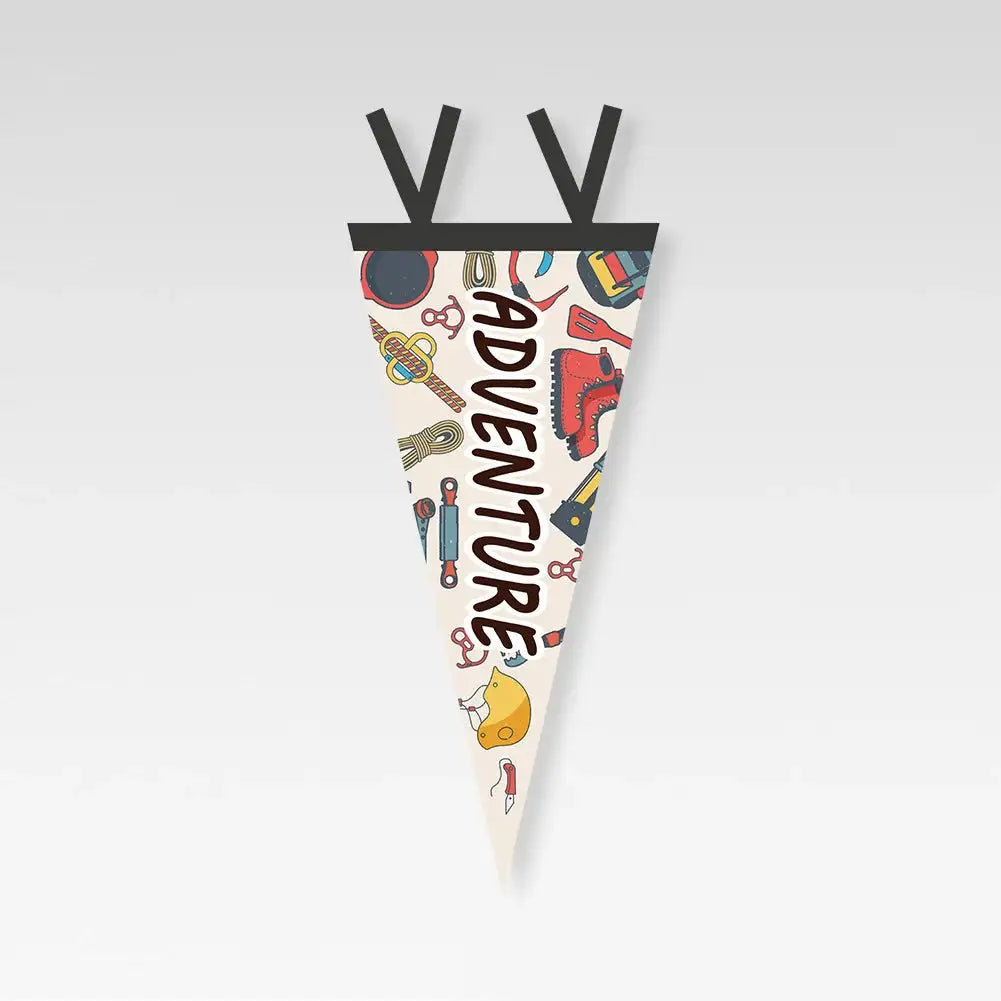 Outdoor Camping Tent Pennant Flags Picnic Canopy Atmosphere Decorations Camp Hanging Flags Holiday Scene Felt Bunting - Lootquake