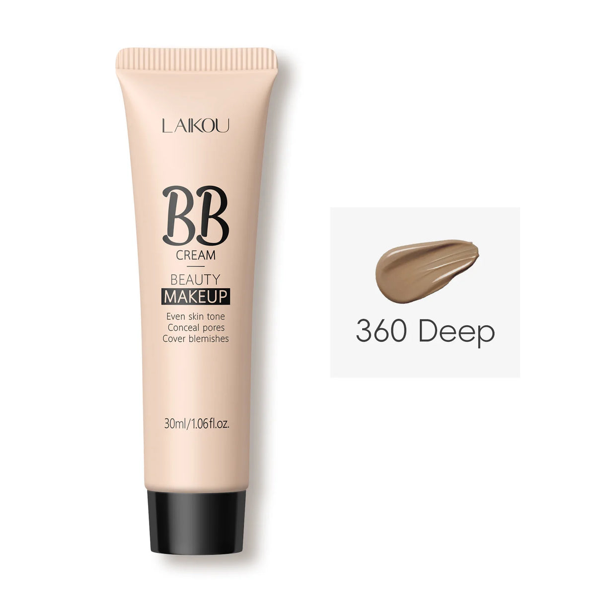 Base de maquillaje en crema con acabado natural, 30 ml, ligera, BB Cover, ojeras, poros, sin aceite, base de maquillaje de larga duración.