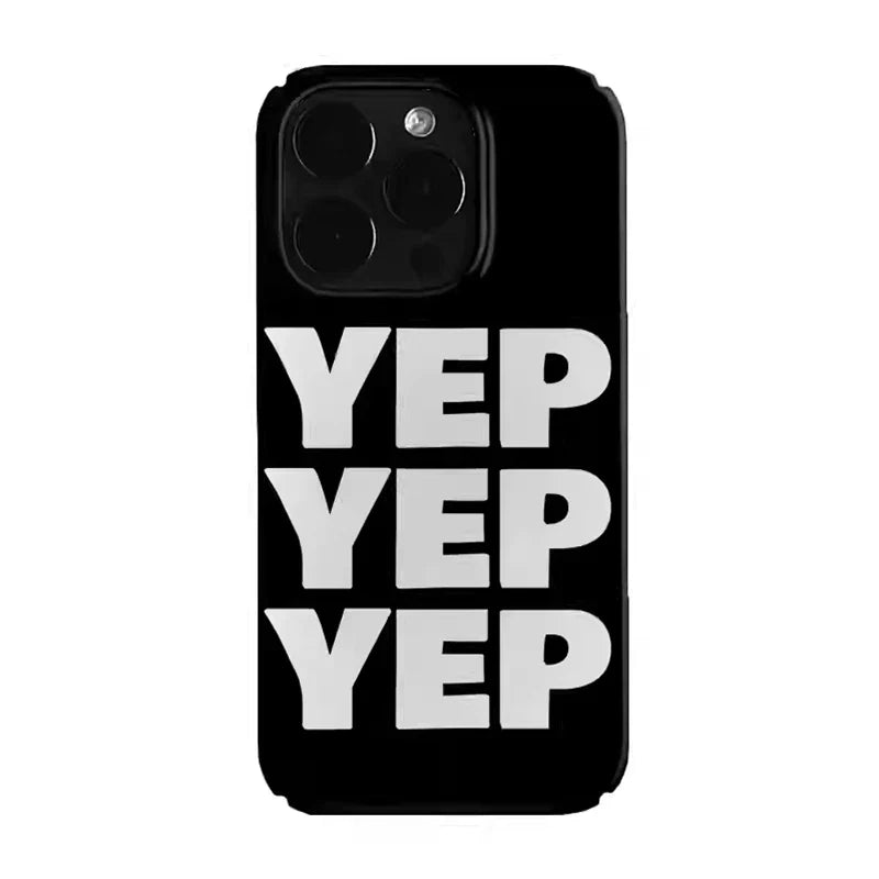 Funda de teléfono personalizada de lujo con letras en blanco y negro