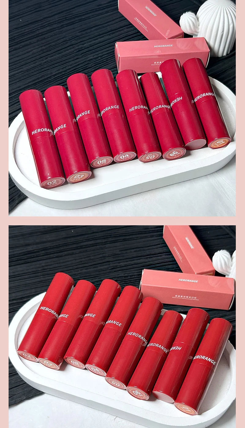 Brillo labial HERORANGE de alto brillo: duradero, sin transferencia, acabado espejo, tinte labial hidratante aterciopelado para un aspecto natural, vegano.