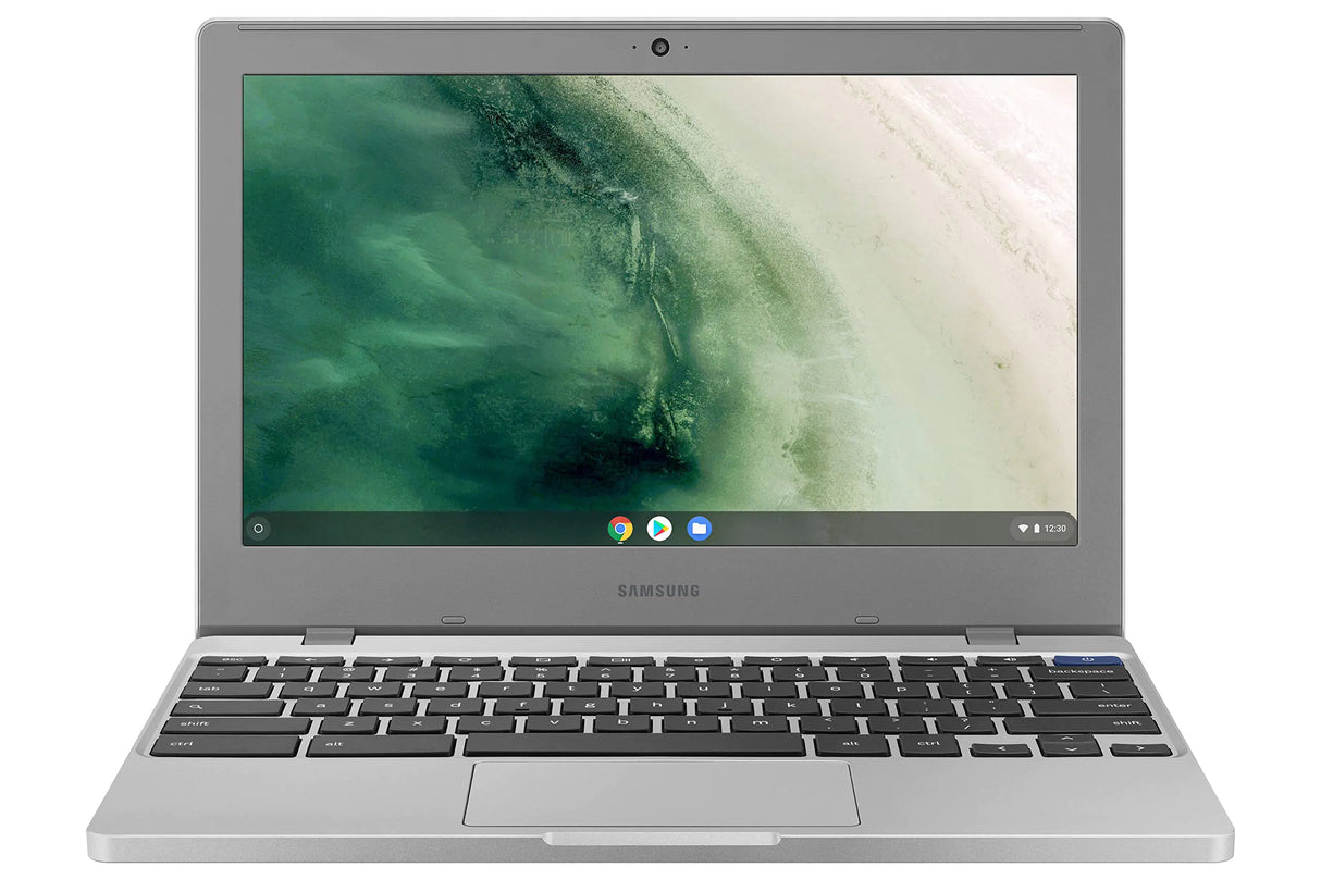 SAMSUNG Galaxy Chromebook 4 11.6” 64GB Laptop Computer w/ 4GB RAM Gigabit WiFi HD Intel Celeron Processor Compact Design Military Grade Durability Silver (Renewed) - Lootquake