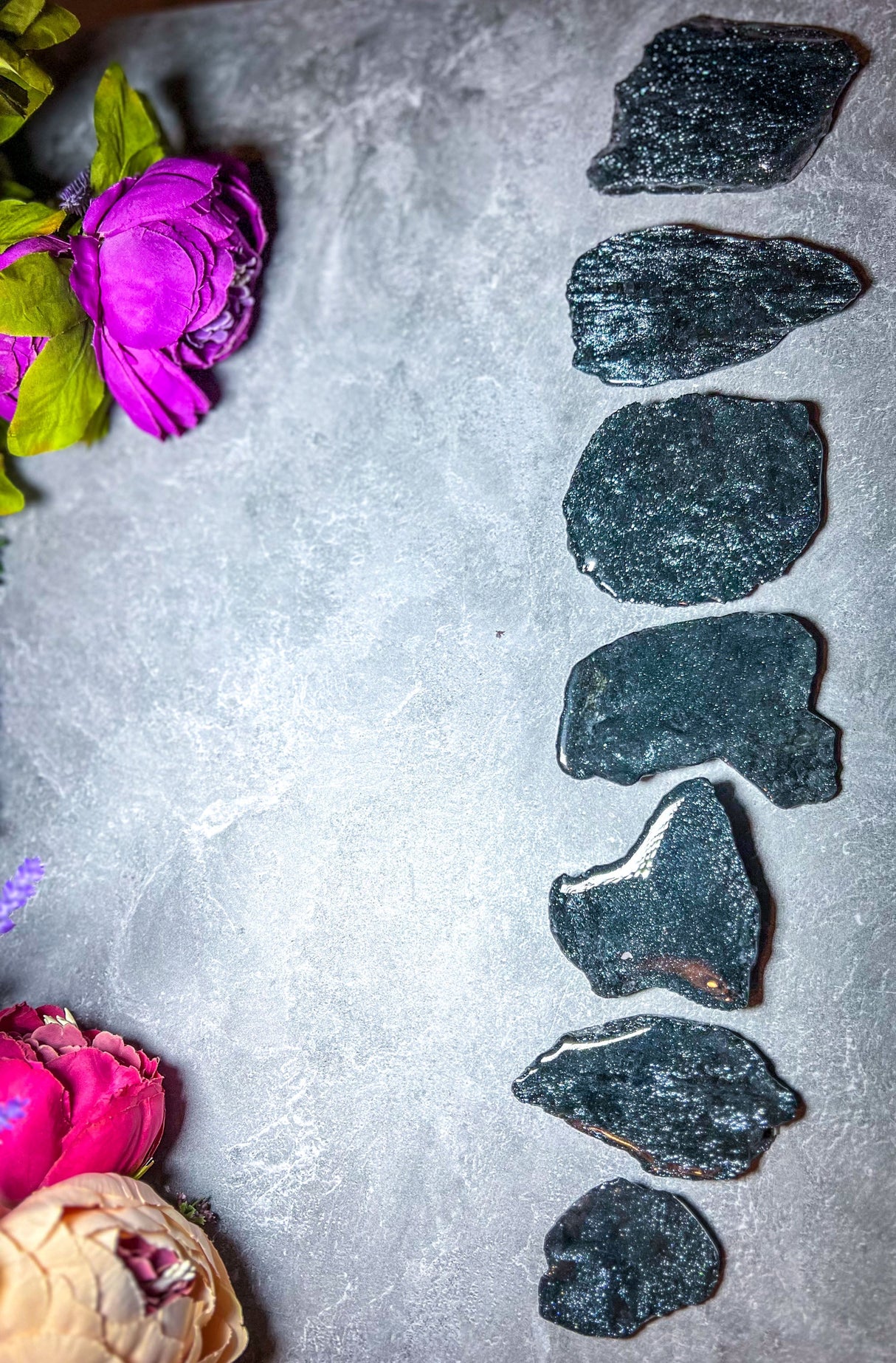 Losas de hematita especular: ¡la especularita brilla y centellea!