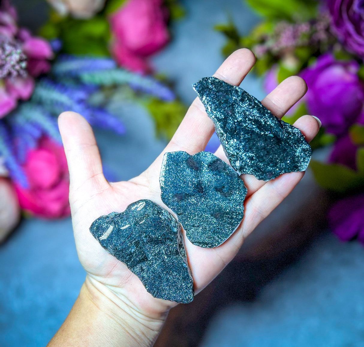 Losas de hematita especular: ¡la especularita brilla y centellea!