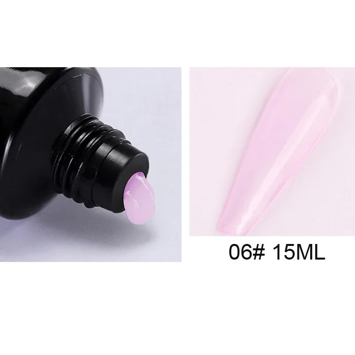 15Ml Nail Extension 3 colors Poly UV Gel,Transparent/ Pink/White Gel For DIY Nail Art,Multi-function UV Gel Nail Art Tools 1&