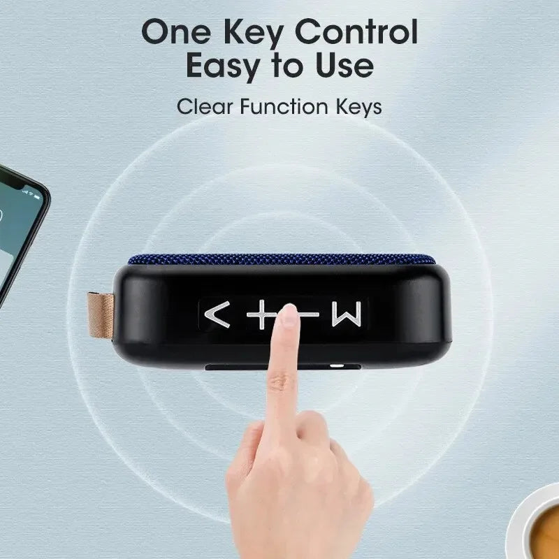 Altavoz Bluetooth inalámbrico para teléfono móvil, subwoofer, anunciador de voz de pago de alto volumen, altavoz pequeño con ranura para tarjeta