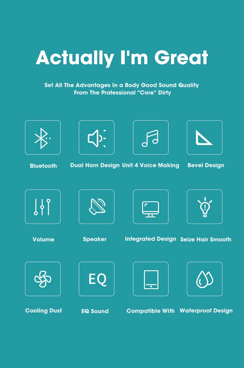 Altavoz Bluetooth Salange con cable USB, puerto de 3,5 mm, barra de sonido para PC, consola de juegos, teléfono inteligente, portátil, tableta, juego de escritorio negro largo