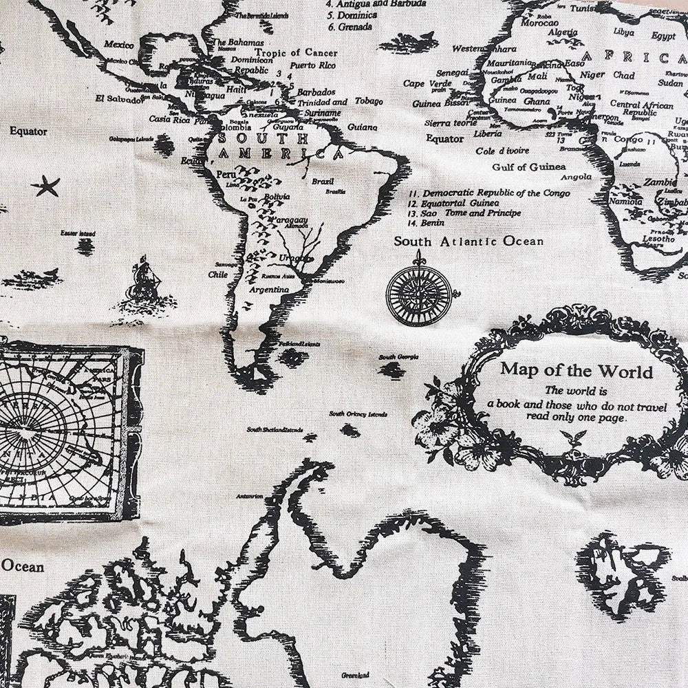 Tela estampada de periódico, tela acolchada de algodón y lino para costura DIY, mantel, cojín, mantel individual, bolsa de almacenamiento, materiales para manualidades