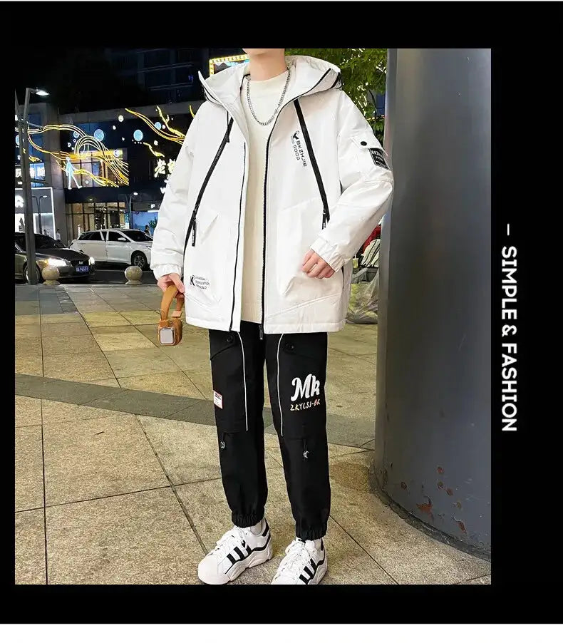 2023 Winter Thicken Fleece Hooded Jackets Mens Waterproof Warm Coats Windbreaker Outwear Males Outdoor - Lootquake