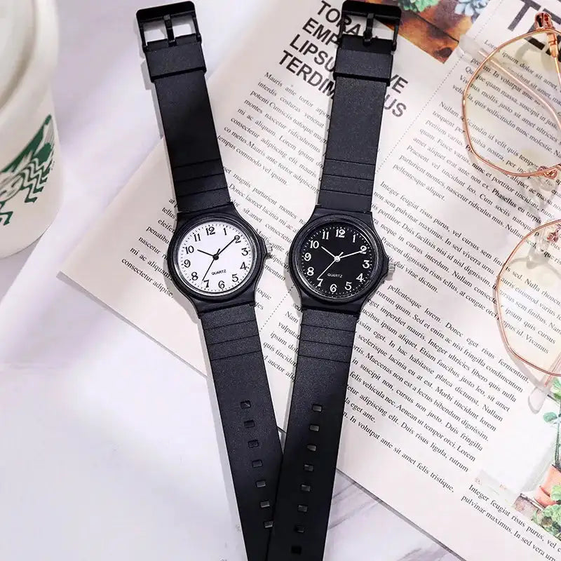 Exam Watch Silicone Strap Simple Women Watch Student Ladies Quartz Wristwatch Waterproof Round Small Dial for Women Reloj Mujer - Lootquake