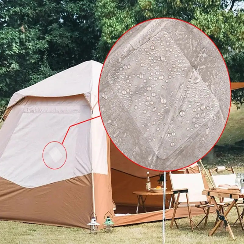 10pcs Transparent Waterproof Self Adhesive Sticker Cloth Patches Camping Awning Tent Water Toys Swimming Ring Repair Tape - Lootquake