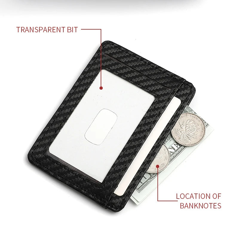 Ultra-thin PU Leather Wallet Credit Card ID Card Holder Male Business ID Card Case for Male And Female Card Holders