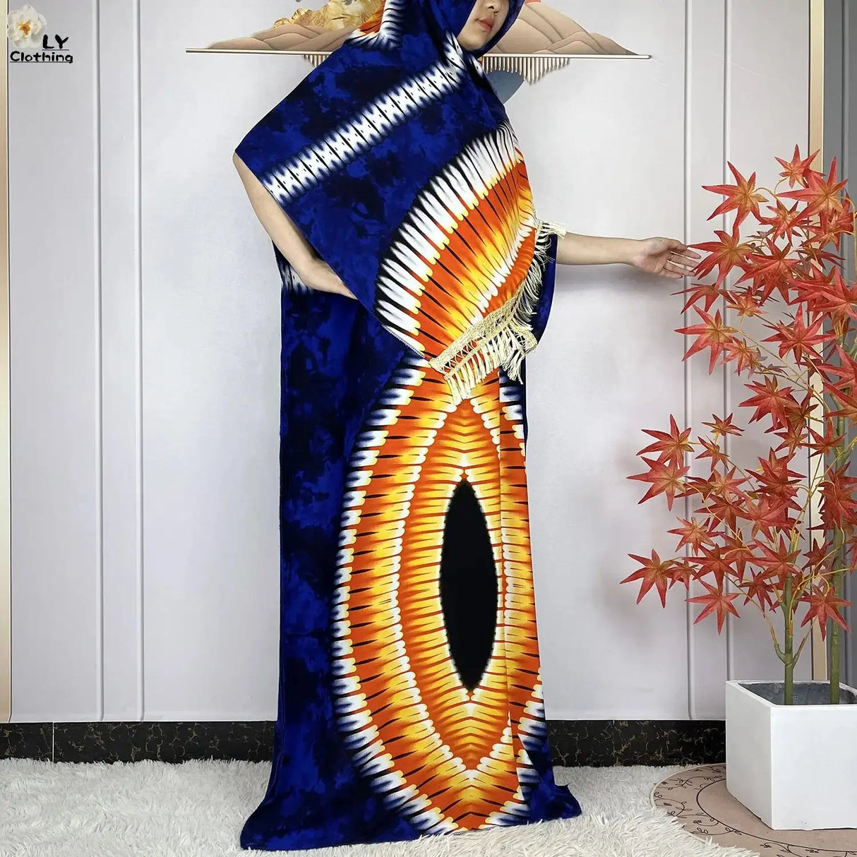 2024 Latest Muslim Sets Women Clothing Cotton Floral Loose Dashiki Long Dress African Abaya Dubai Traditional Islamic Clothing