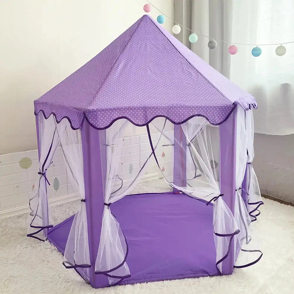 Portable Kids Toy Tipi Tent Princess Pink Girl Castle Play House Children Small House Folding Playtent Party Castle Child Room - Lootquake