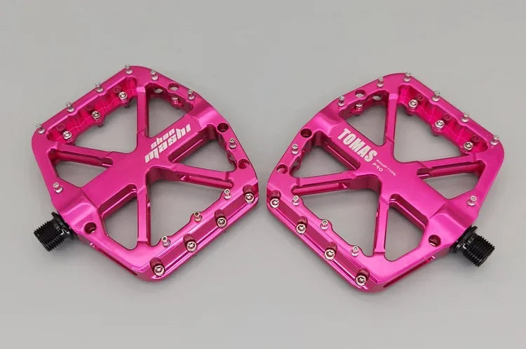 2025 New Bike Pedals MTB Mountain Road Flat Non-slip CNC 3 Sealed Bearings Green Bicycle Pedals Route Cycling Accessories